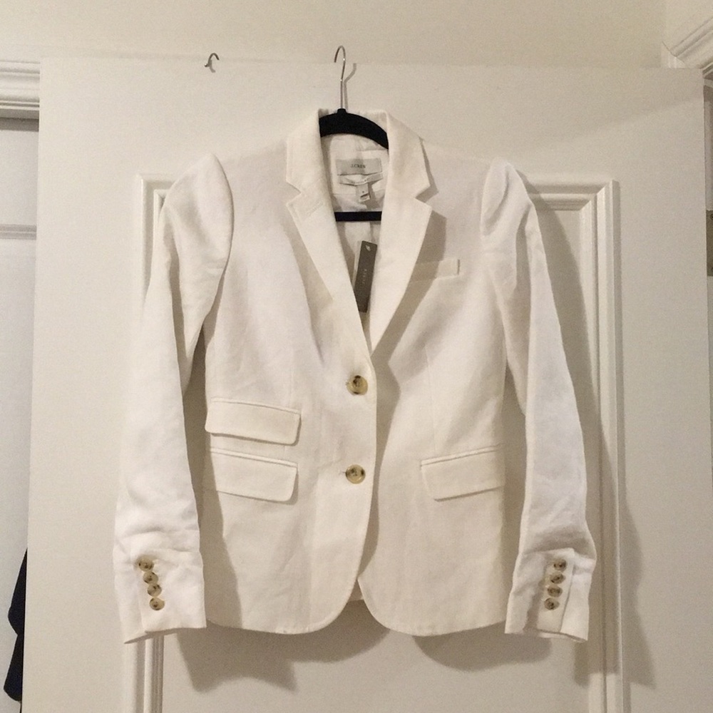 NWT J Crew Schoolboy Blazer - White, Size 0